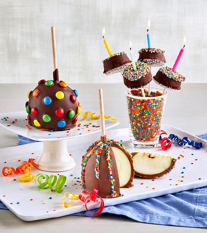 Chocolate-Covered Apples and Birthday Brownie Pops 